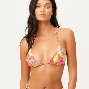 Frankies Bikinis Tia Triangle Bikini Top in Far Out, Small